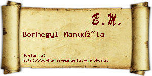 Borhegyi Manuéla névjegykártya